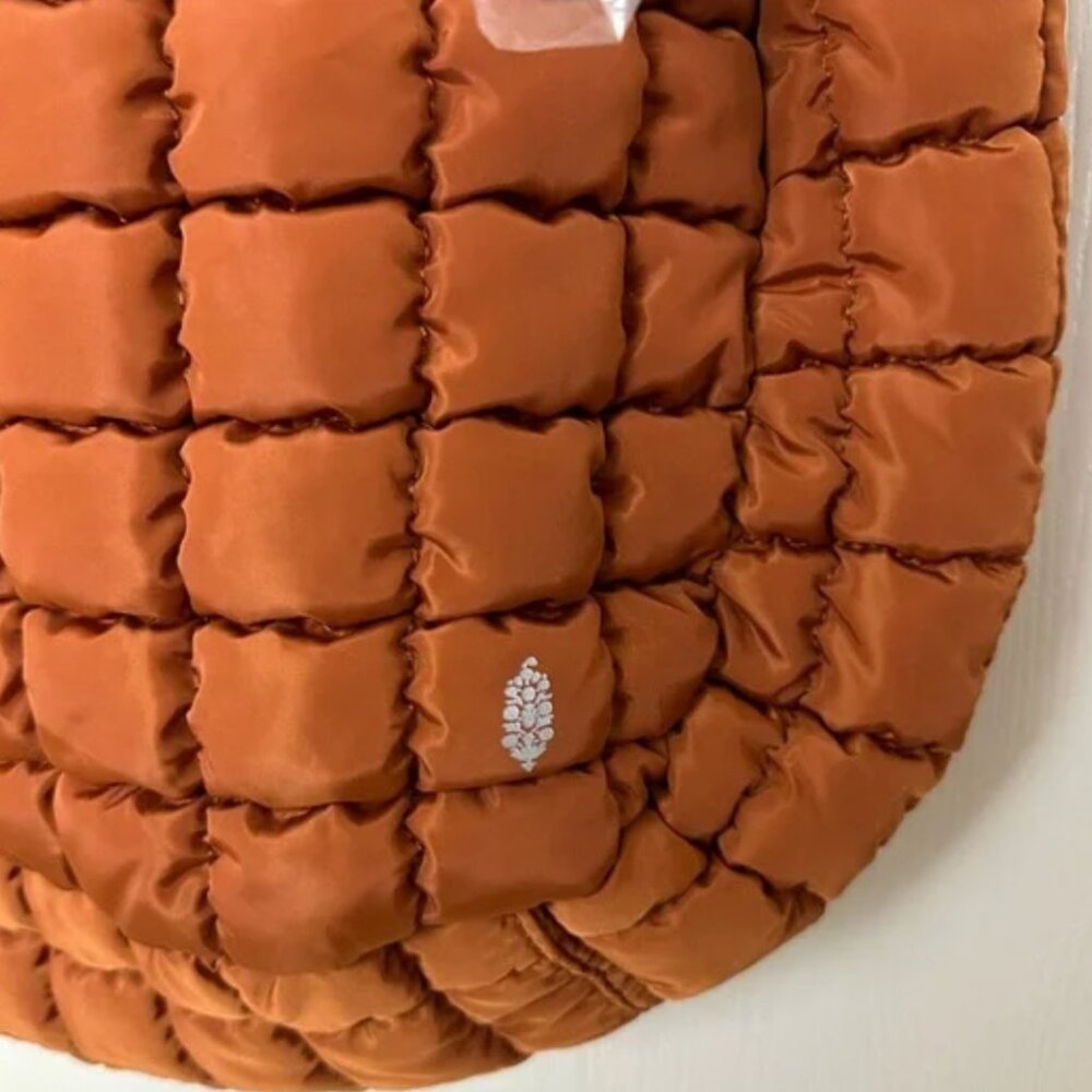 Free People Quilted Carryall Bag in Roasted Chestnut - Picture 7 of 9